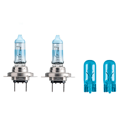 Лампа галогеновая Philips H7 12V 55W White Vision+W5W 12V 5W  - фото 2